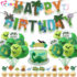 Mega zestaw 46 szt. balonów + akcesoria papierowe Happy Birthday Dinozaur