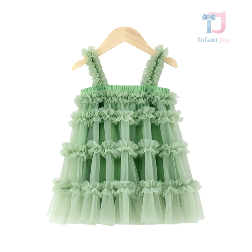 Sukienka oficjalna premium z tiulu lalkowego Green Diamond