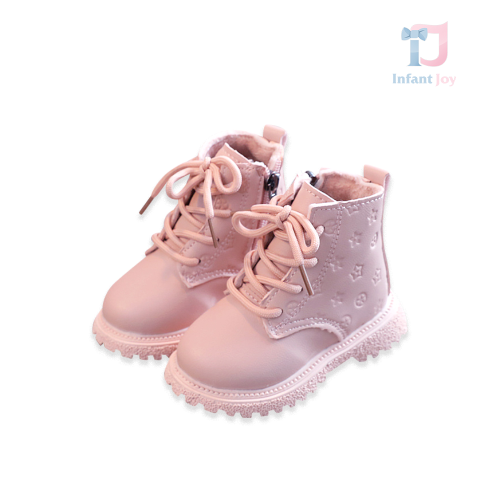 Skórzane buty ze sznurowadłami i zamkiem Louis Miss Pink