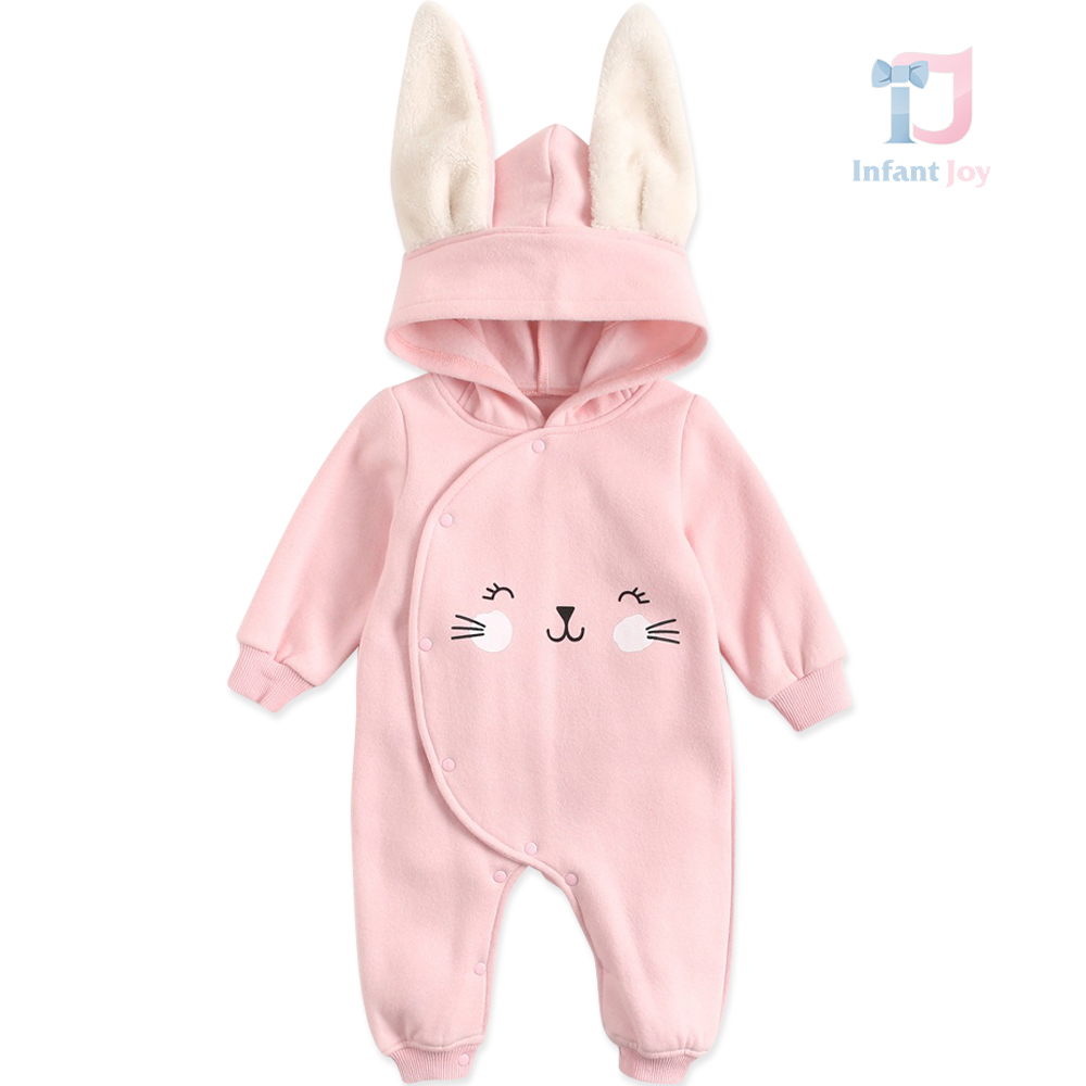 Kombinezon z kapturem, uszami i zapięciem z boku Bunny Pop