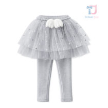 Leginsy z spódniczką tutu, zdobione licznymi chromowanymi gwiazdkami i elementem 3D Angel Star