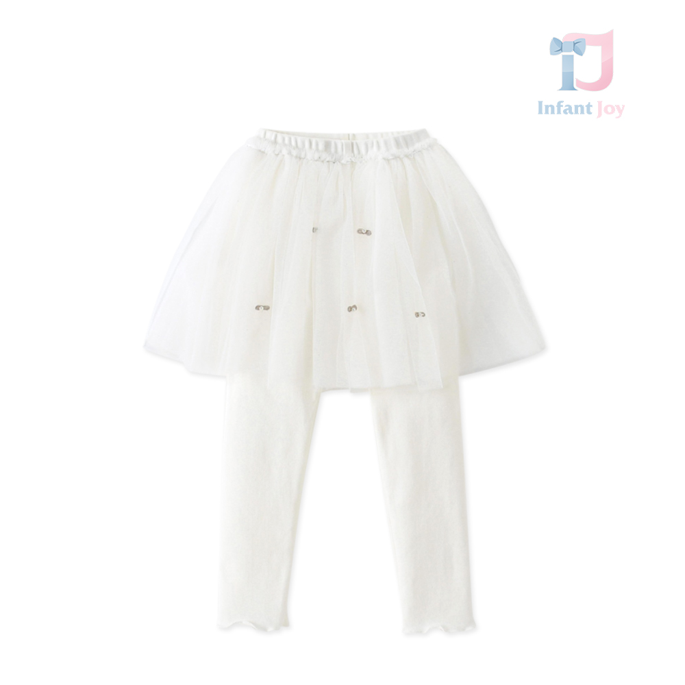 Legginsy ze ściągaczem, spódniczką tutu, koronkowymi falbanami i delikatnymi haftami z inkrustowanymi kamieniami Ballet Glow
