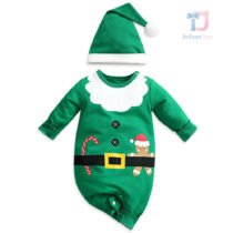 Dwuczęściowy kombinezon z nadrukami i czapeczką z pomponem Christmas Cookie