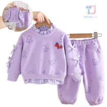 Komplet 2-częściowy bluza/bluza z elementami 3D i spodnie Ponny Ribbon
