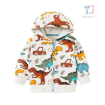 Bluza z kapturem z nadrukiem dinozaura Dino Drift
