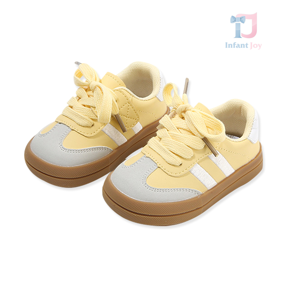 Buty sportowe/trampki ze skóry ekologicznej z zapięciem na rzepy i sznurowadłami Street Pop Lemon