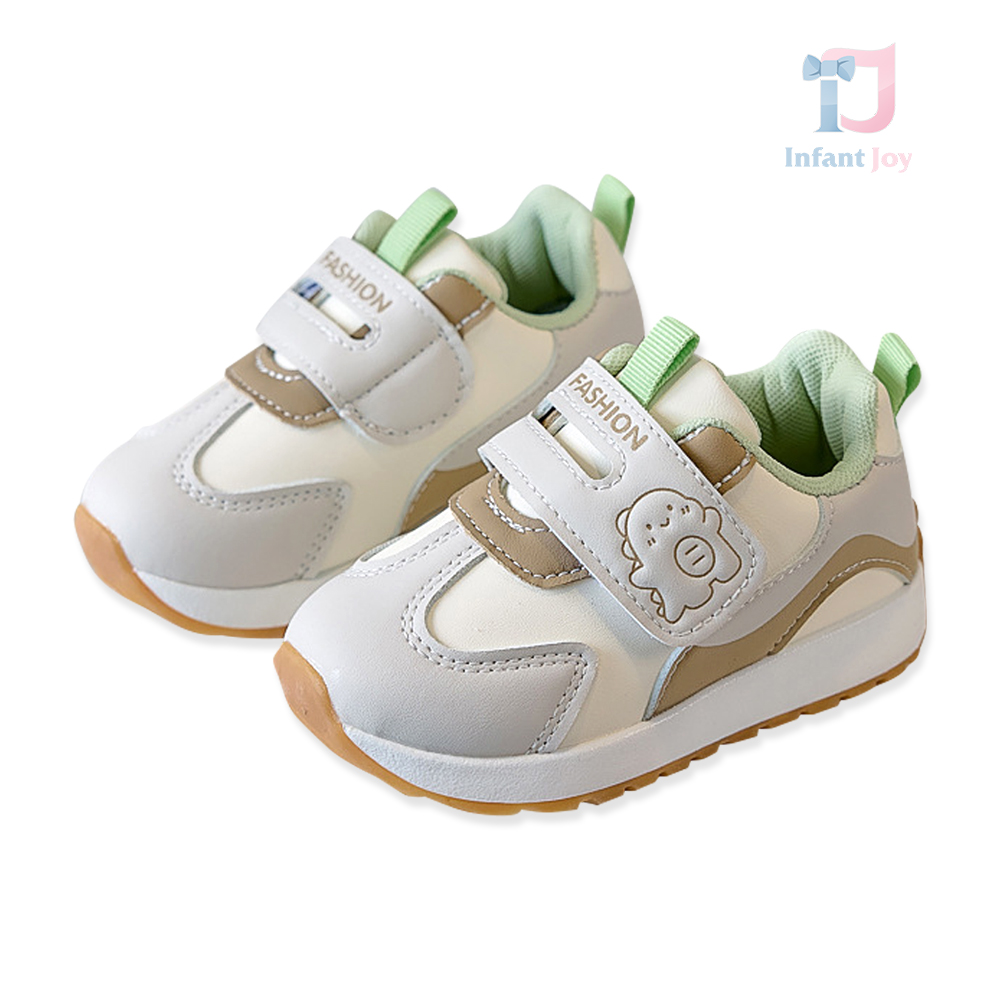 Buty sportowe ze skóry ekologicznej zapinane na rzep Fashion Bear Green