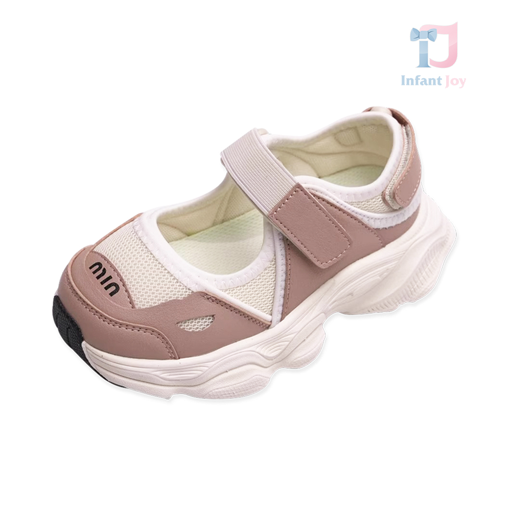 Buty przedszkolne zapinane na rzepy i wzmocnione palce Mini Min Beżowe
