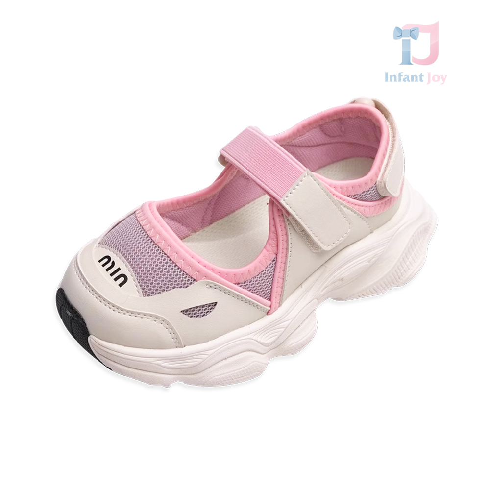 Buty przedszkolne zapinane na rzepy i wzmocnione palce Mini Min Pink