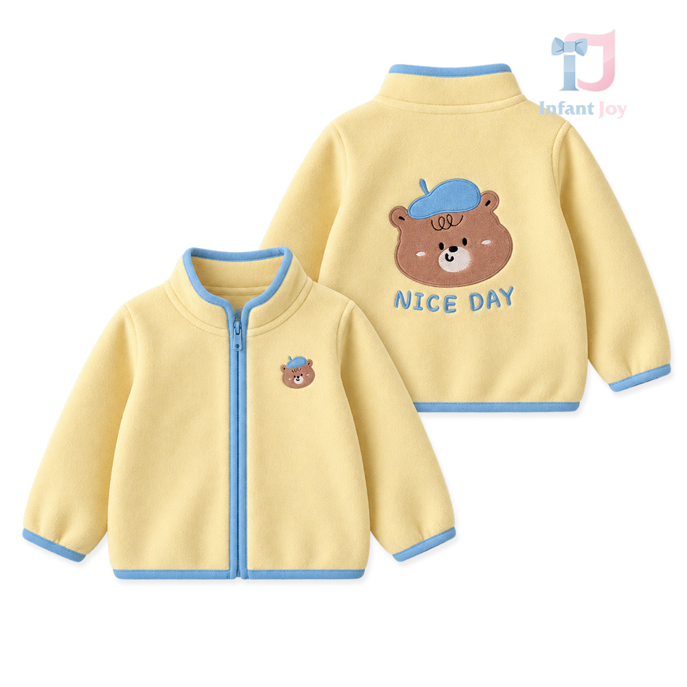 Bluza polarowa ze stójką i aplikacją misia Nice Day Bear
